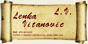 Lenka Vitanović vizit kartica